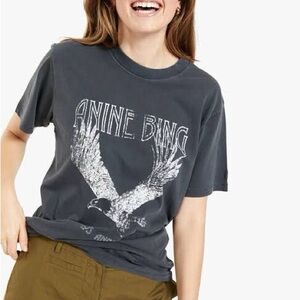 Anine Bing Lili Tee Eagle - Washed Black